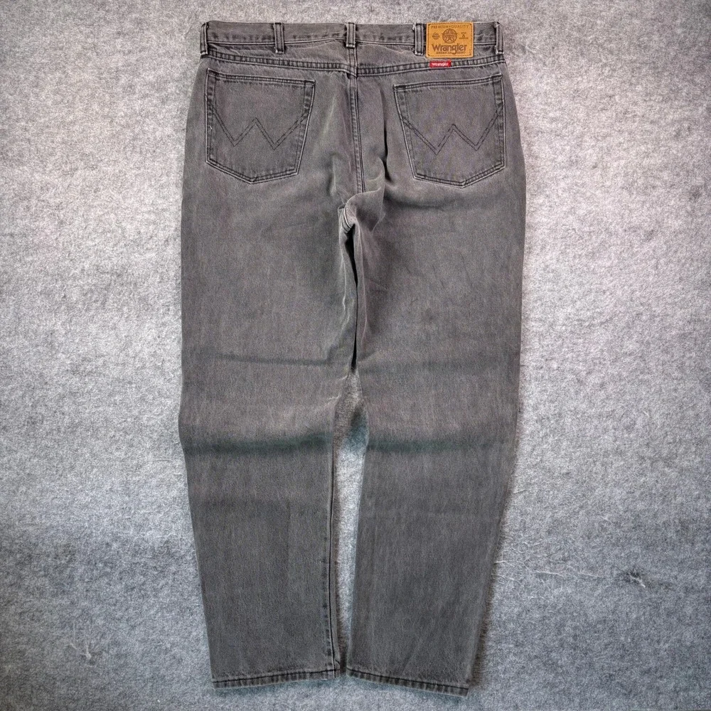 Vintage 90s Wrangler American Hero Jeans Mens 38x32 Gray Faded USA 96501CB